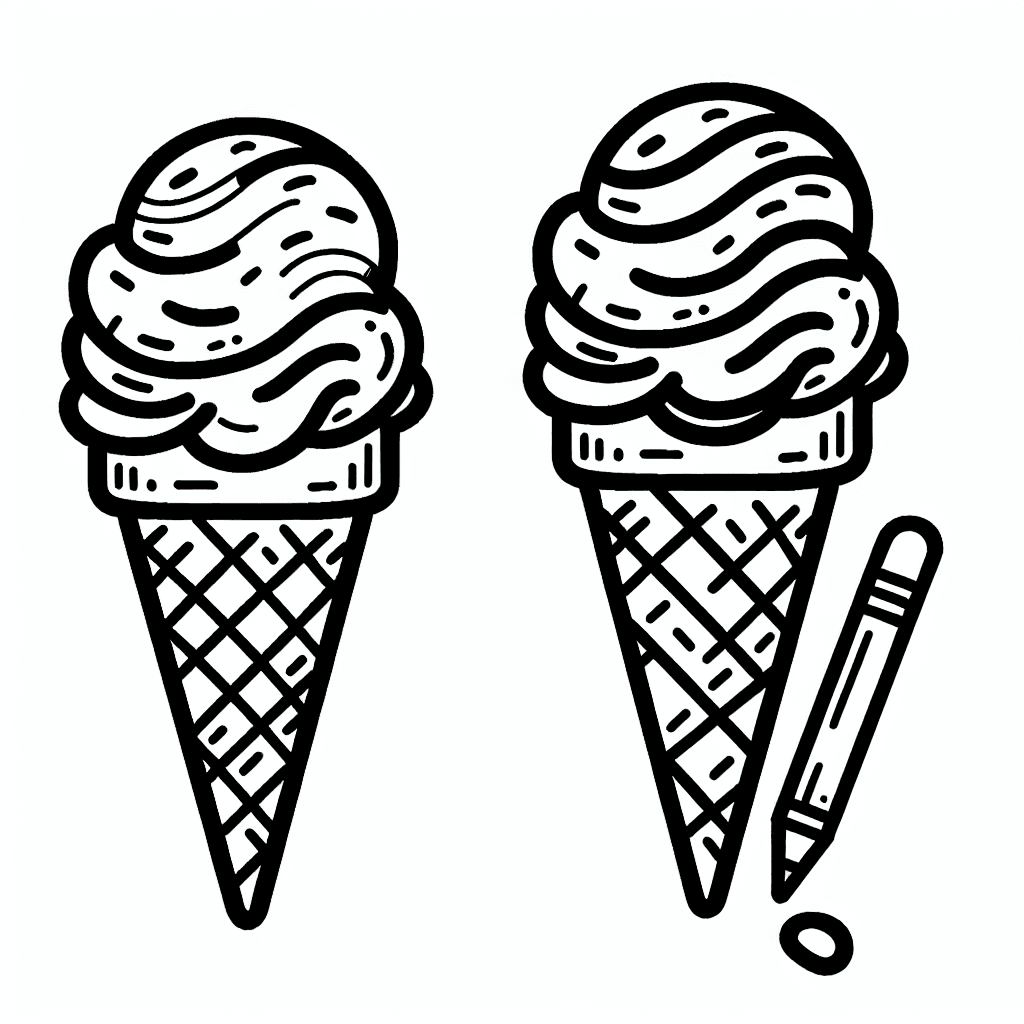 ice cream cone coloring pages