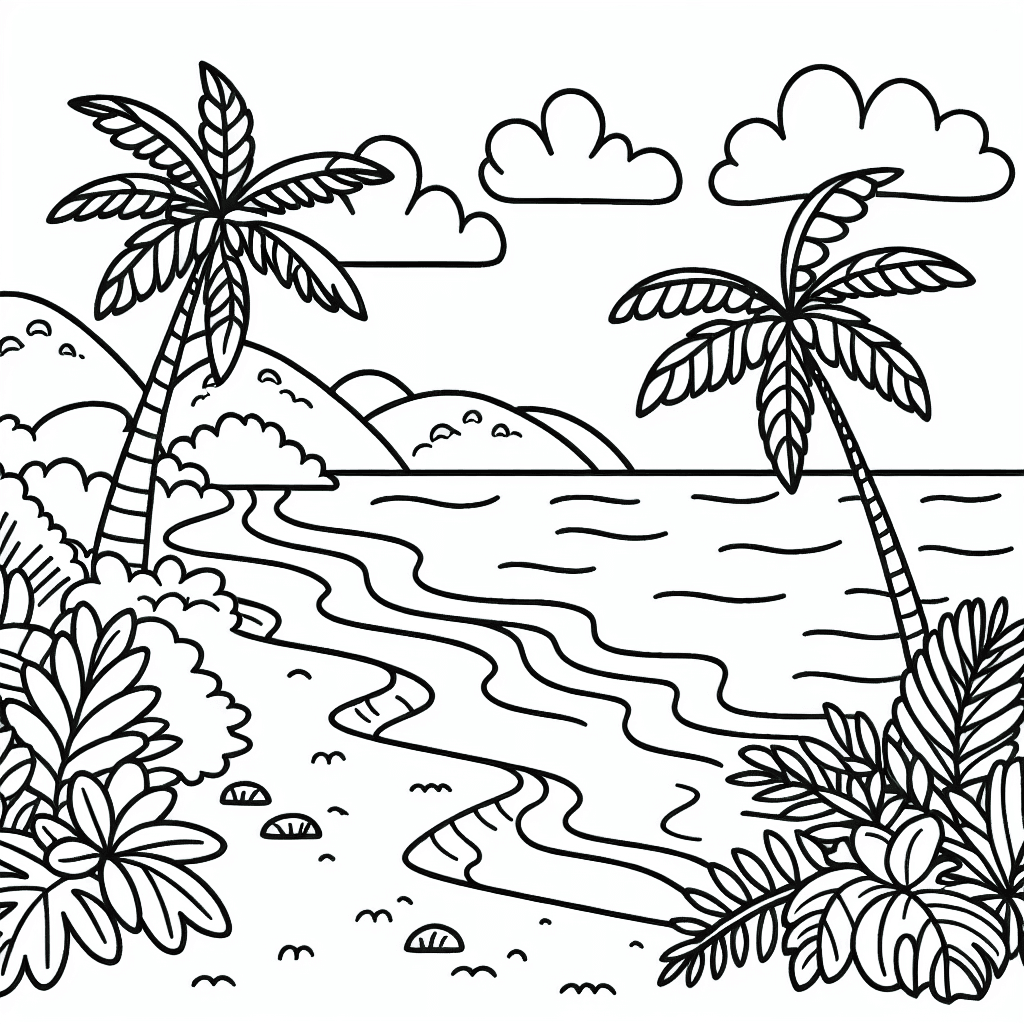 island paradise coloring pages