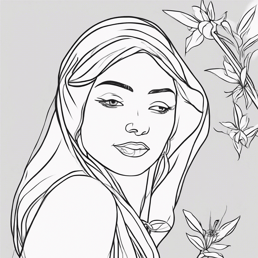 Additional jasmine coloring page 1