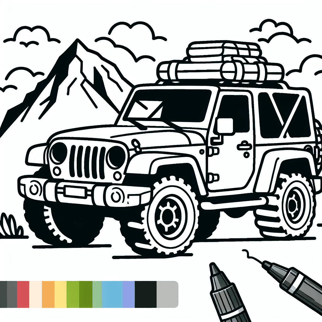 jeep adventure coloring pages