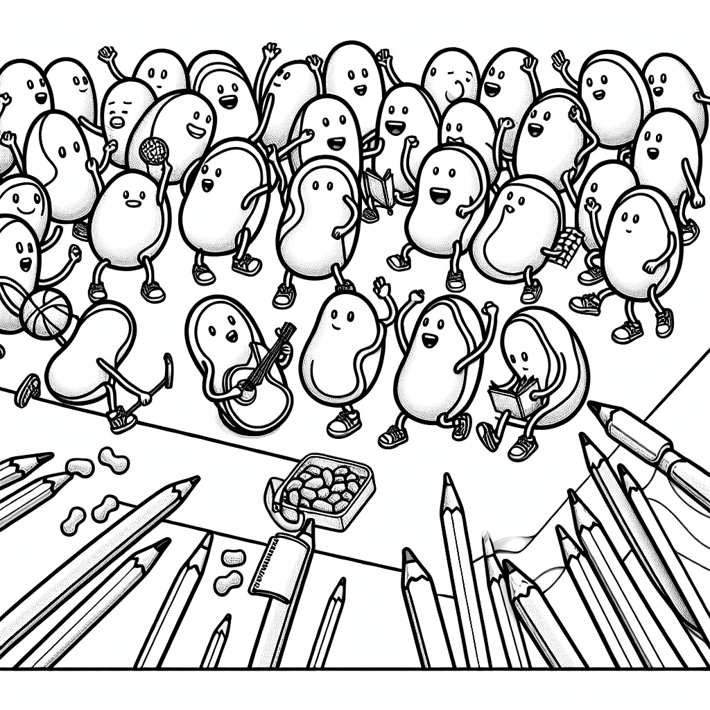 Additional jelly beans coloring page 2