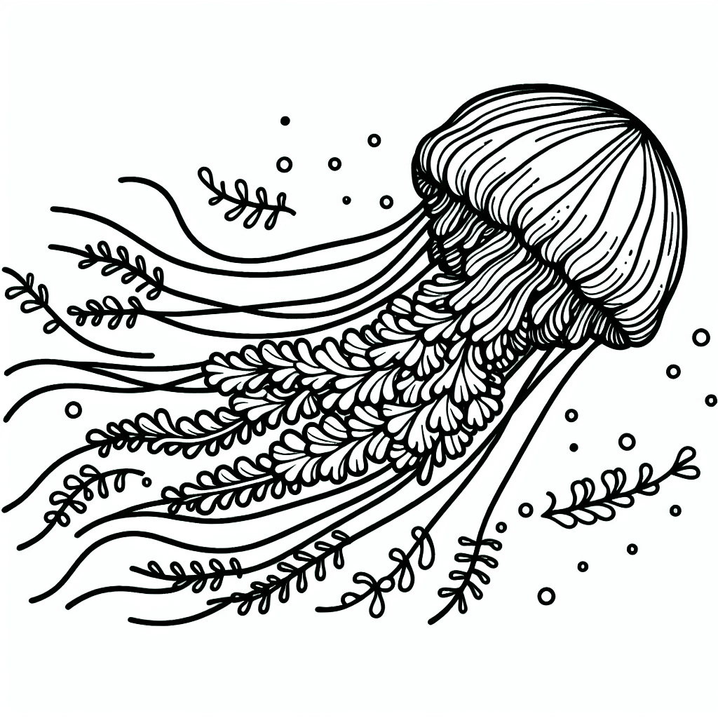 Additional jellyfish coloring page 1