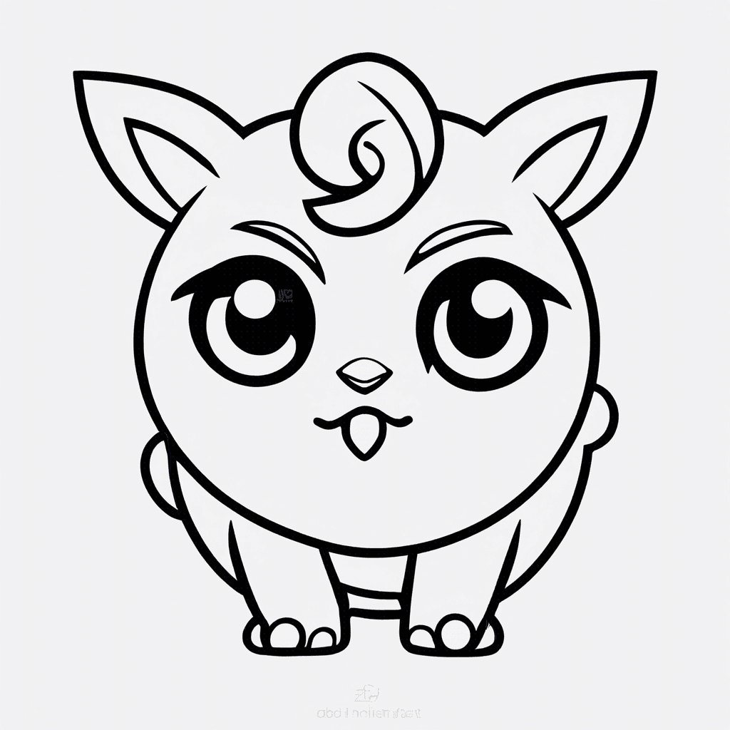 Additional jigglypuff coloring page 1