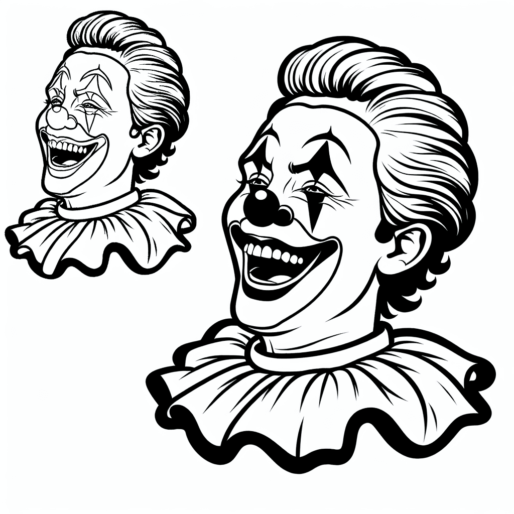 Additional joker laugh coloring page 1