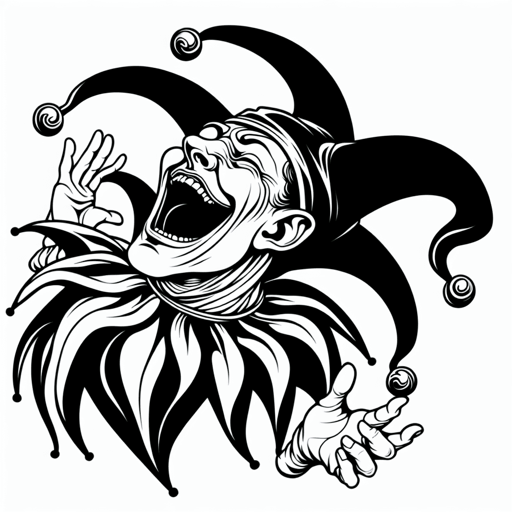 Additional joker laugh coloring page 2