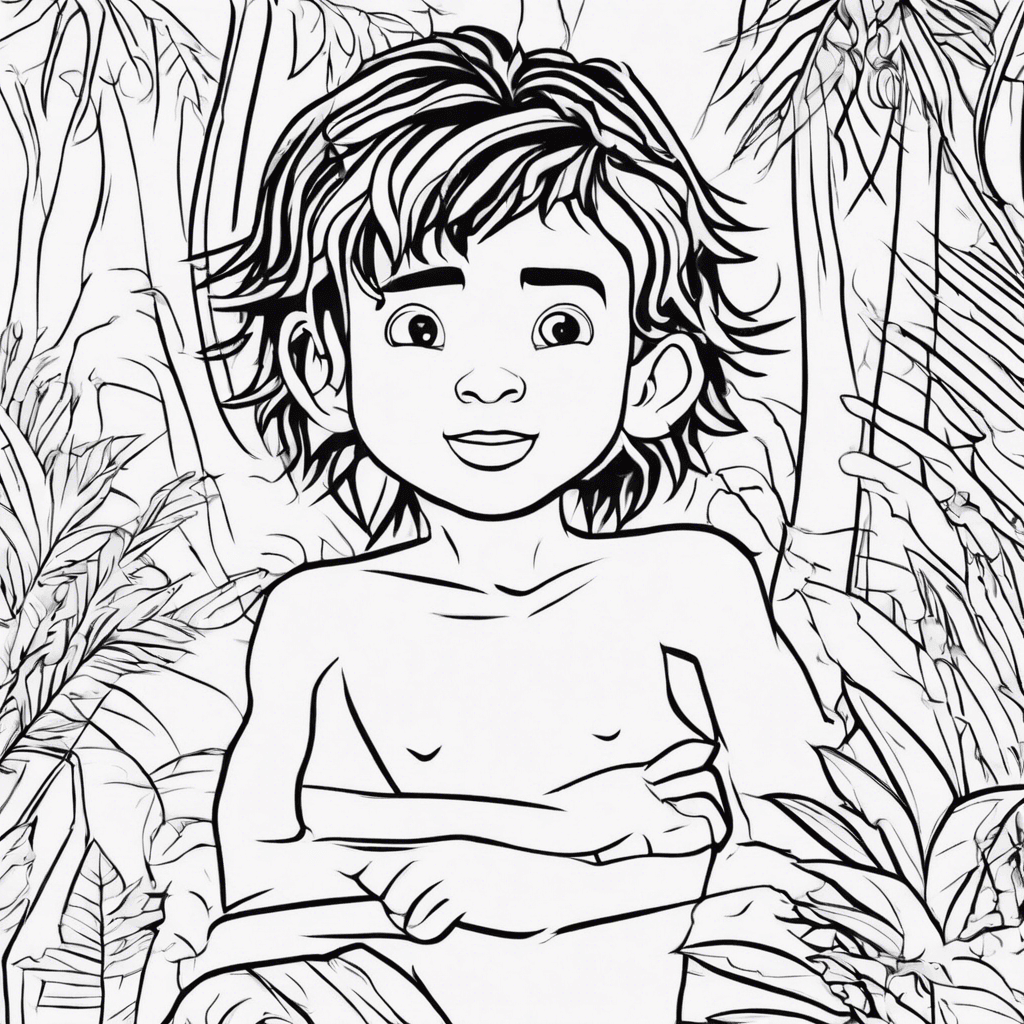 Additional jungle book coloring page 2