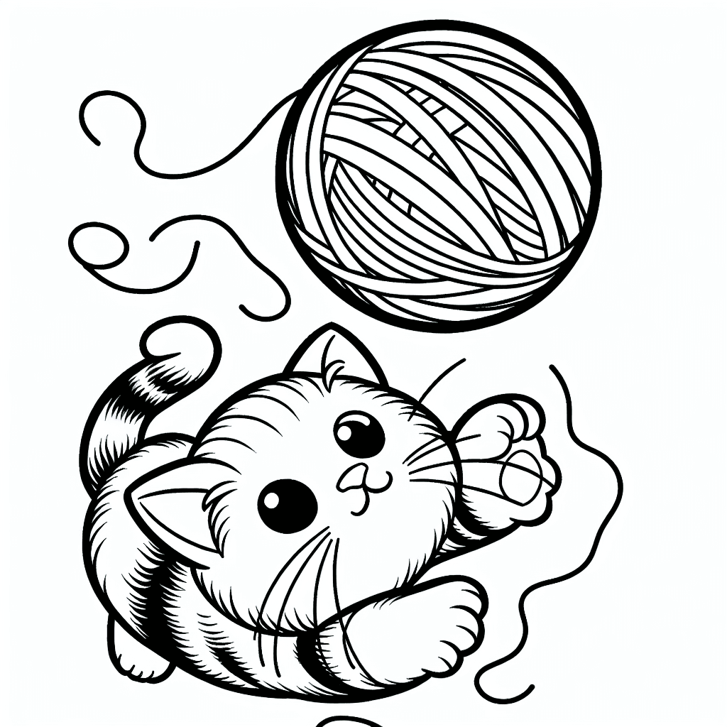 Additional kitten coloring page 2