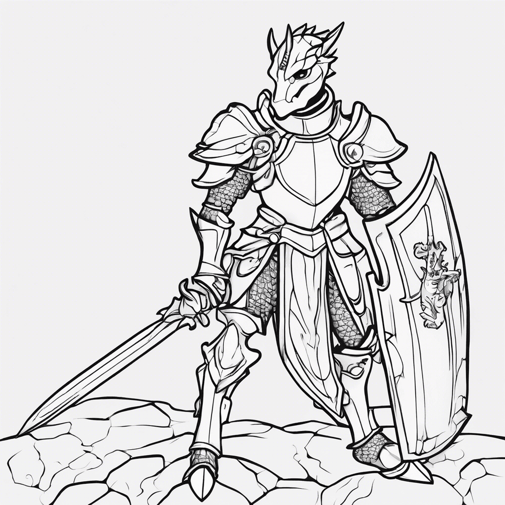 knight dragon coloring pages