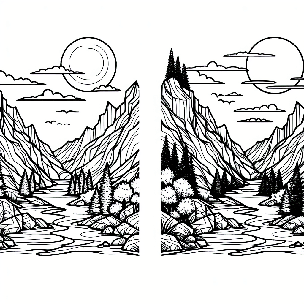 Additional landscapes coloring page 1