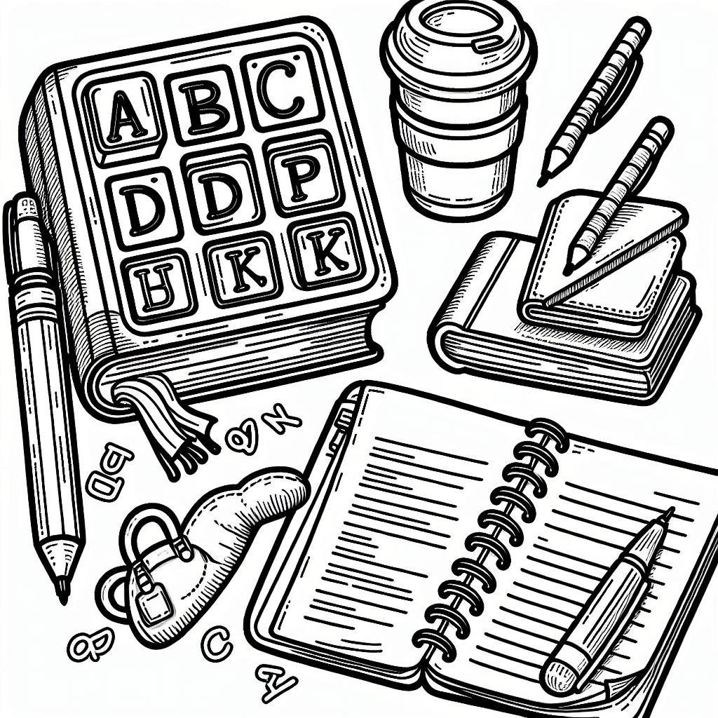 language words coloring pages