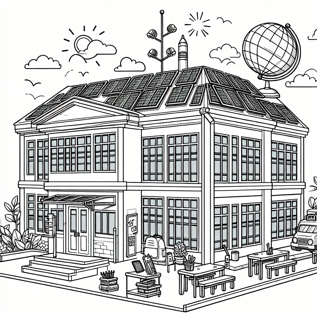 Additional learning school coloring page 1