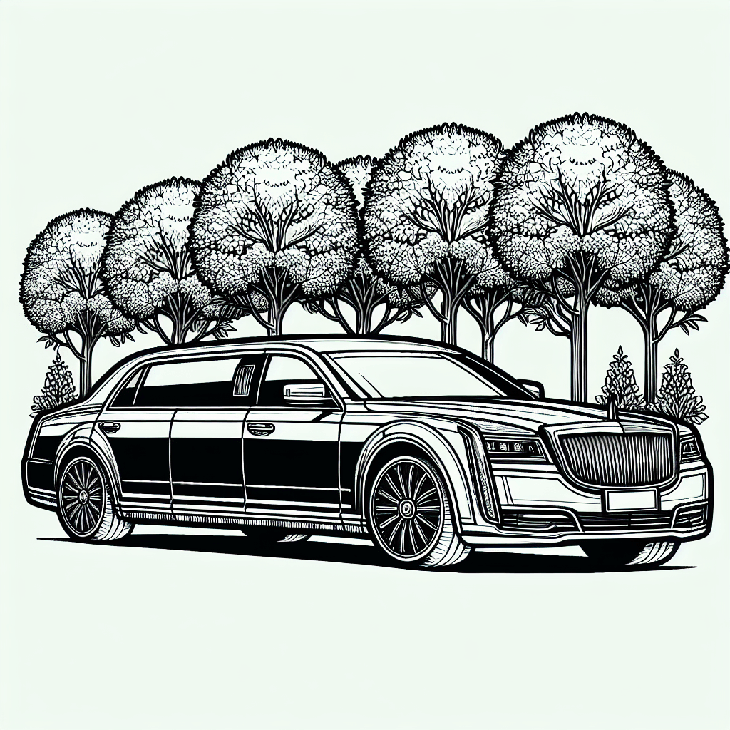 Additional limousine luxury coloring page 1