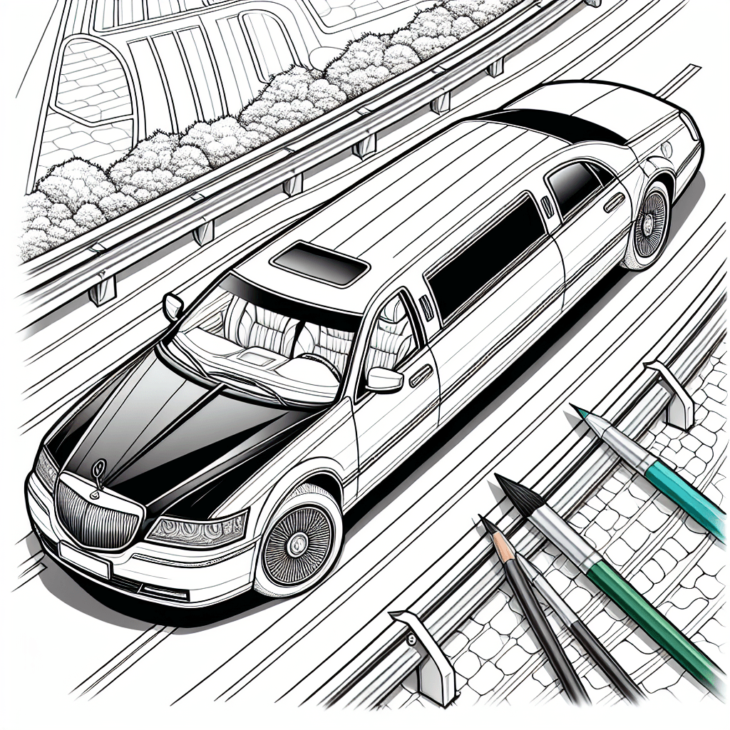 Additional limousine luxury coloring page 2