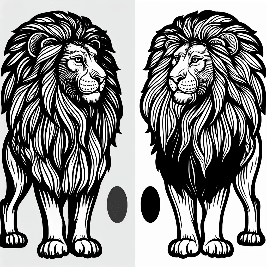 Additional lion coloring page 1