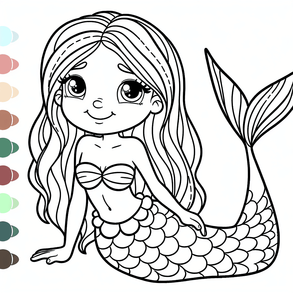 little mermaid coloring pages