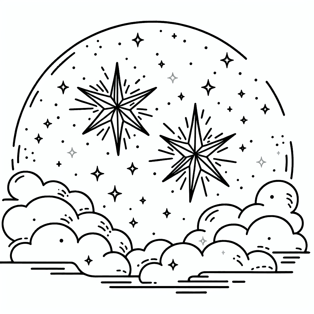 little twin stars coloring pages