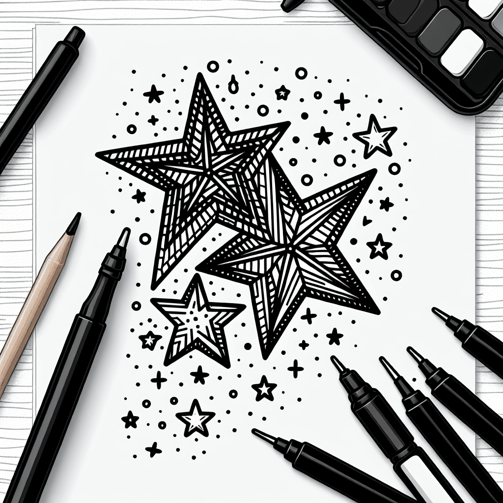 Additional little twin stars coloring page 2