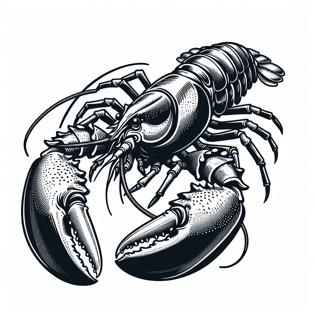 Additional lobster coloring page 1