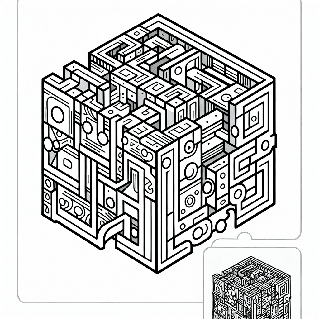 Additional logic puzzle coloring page 1