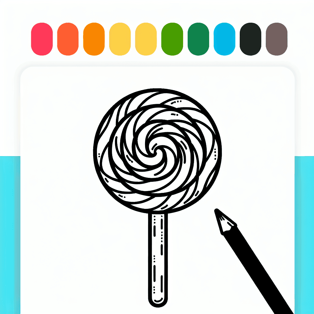 lollipop rainbow coloring pages