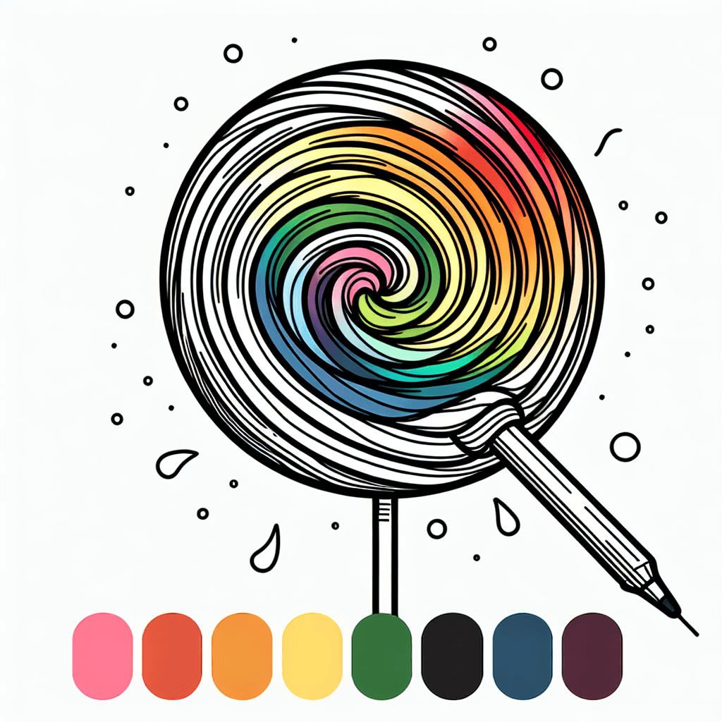 Additional lollipop rainbow coloring page 1