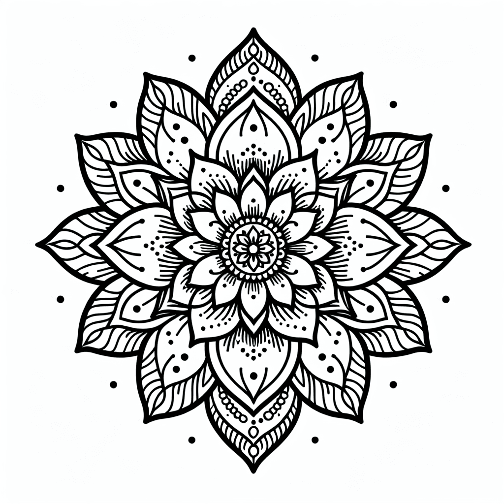 lotus mandala coloring pages