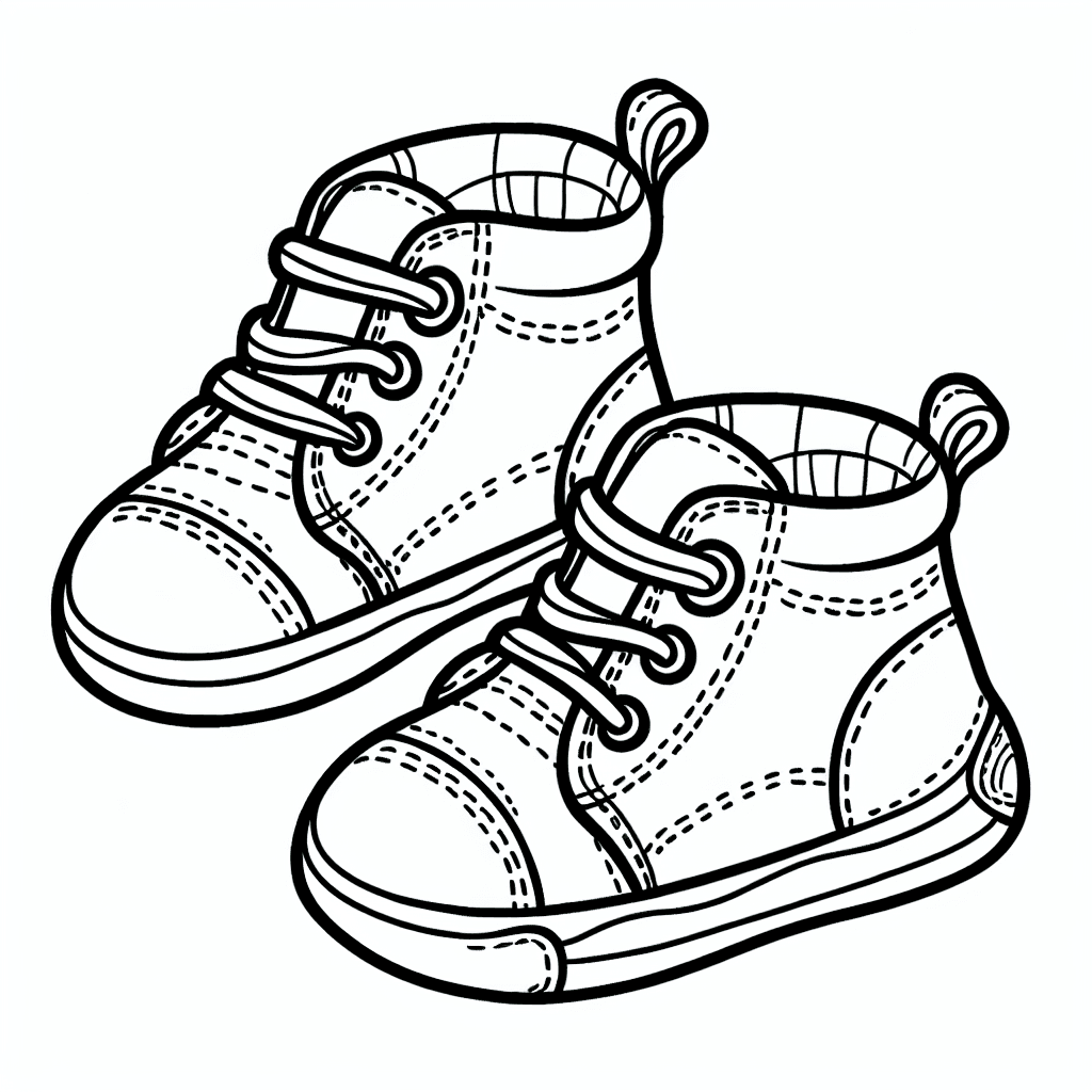 lovely shoes coloring pages