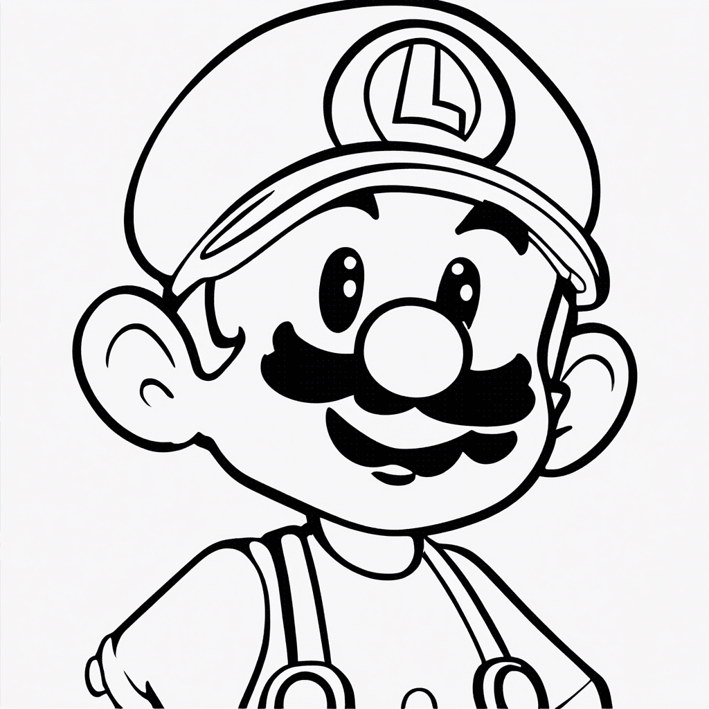 luigi coloring pages