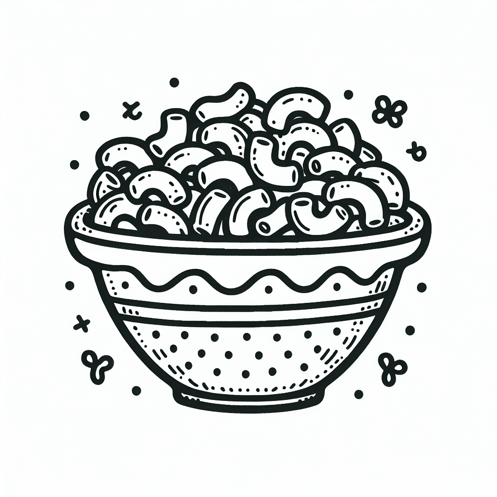 mac cheese coloring pages