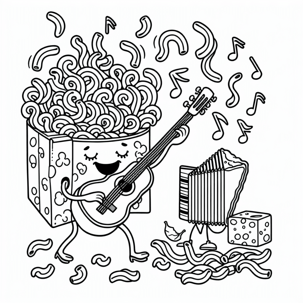 Additional mac cheese coloring page 2