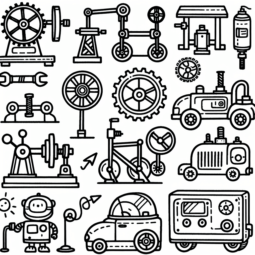 machines coloring pages