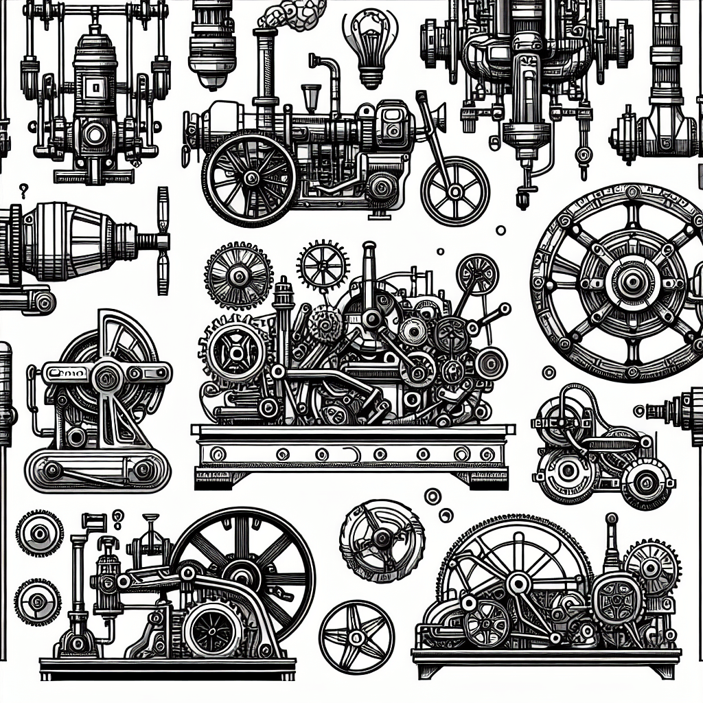 Additional machines coloring page 2