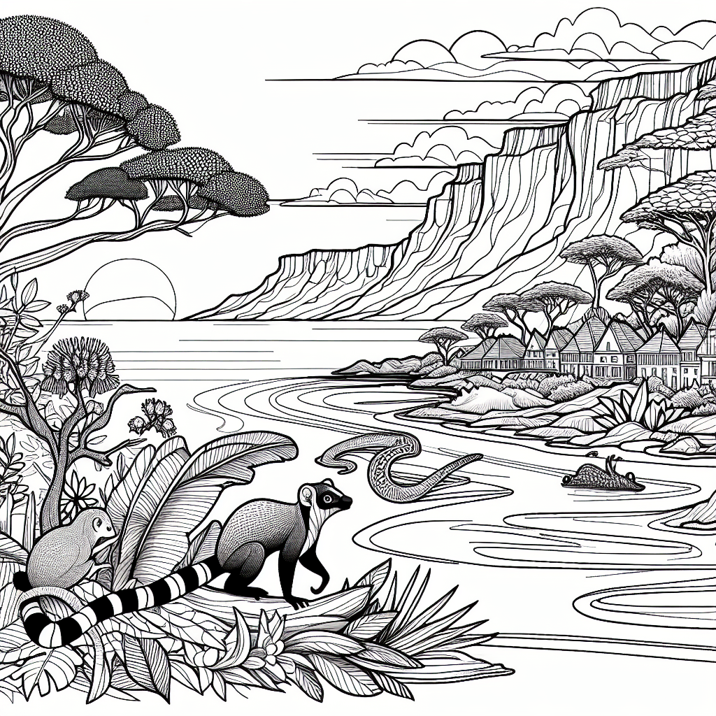 Additional madagascar coloring page 1