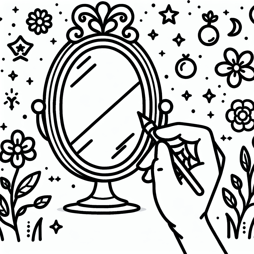 magic mirror coloring pages