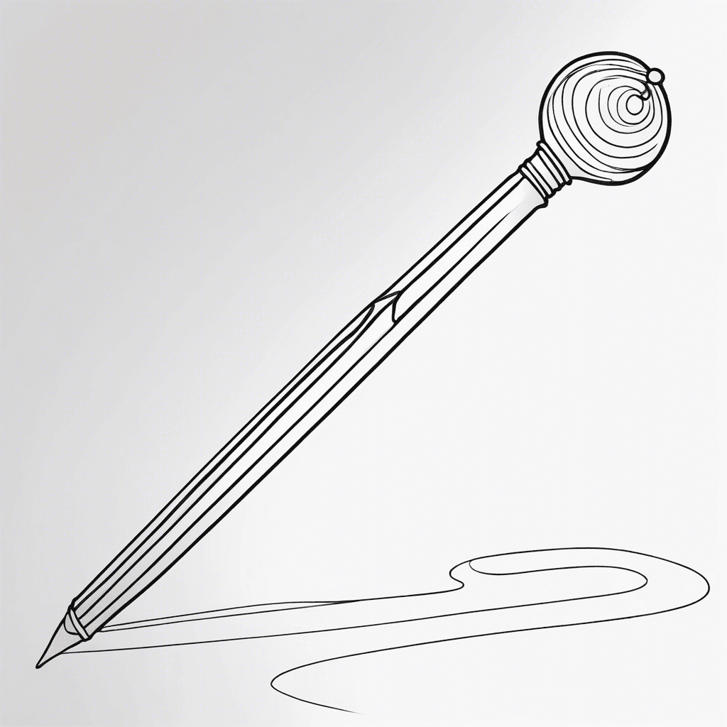 Additional magic wand coloring page 1