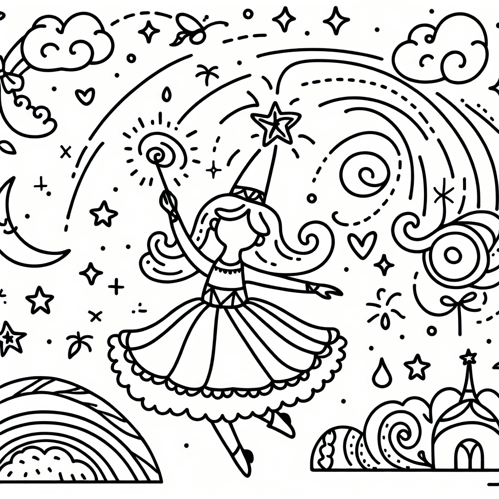 magical dance coloring pages