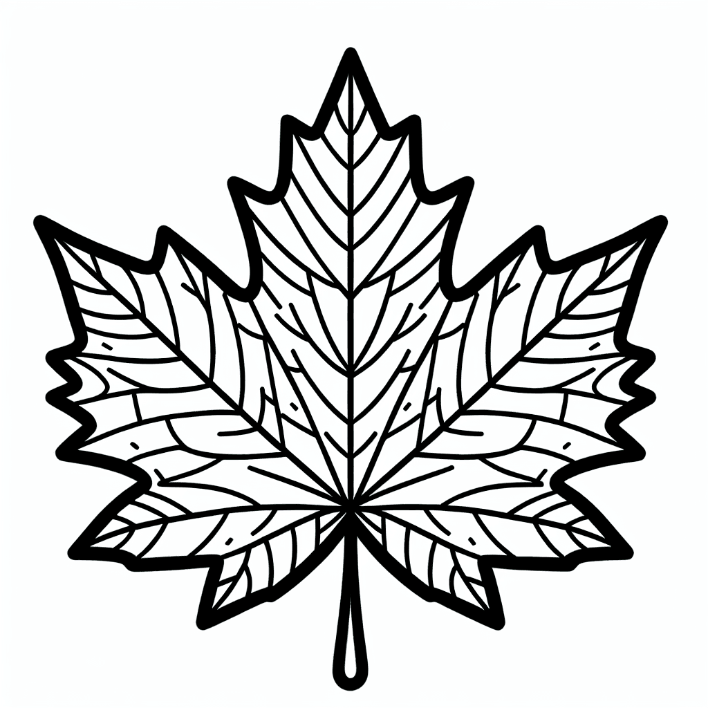 maple leaf coloring pages