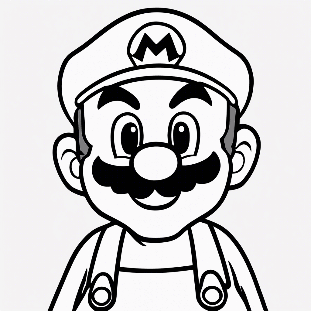 Additional mario coloring page 2