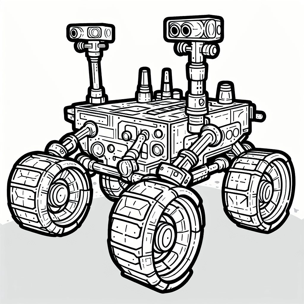 mars rover coloring pages