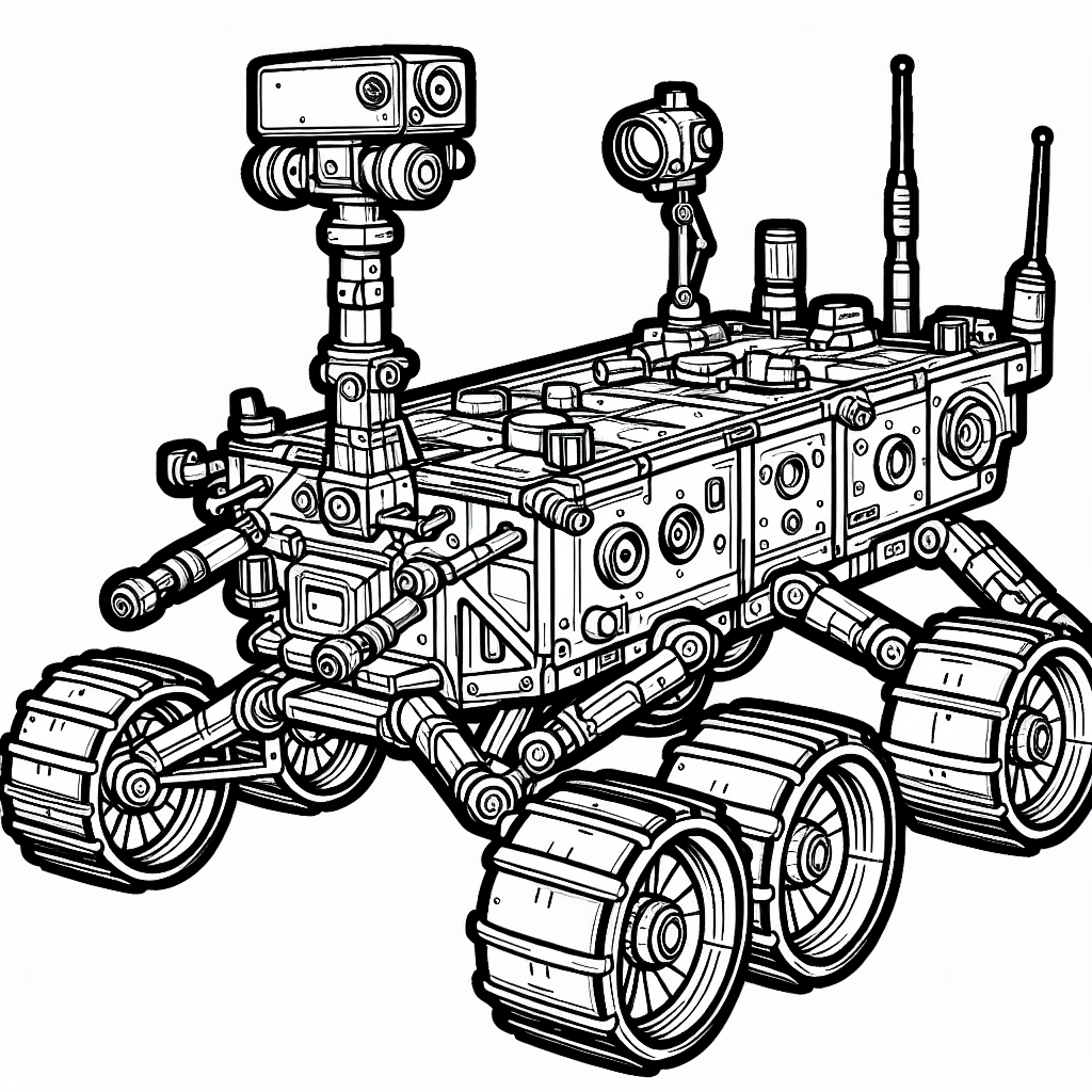 Additional mars rover coloring page 1