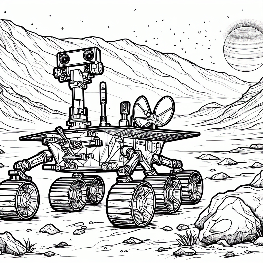 Additional mars rover coloring page 2