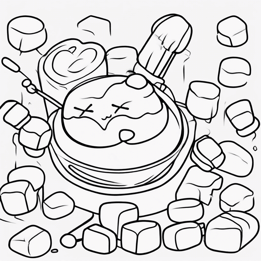 Additional marshmallow soft coloring page 2