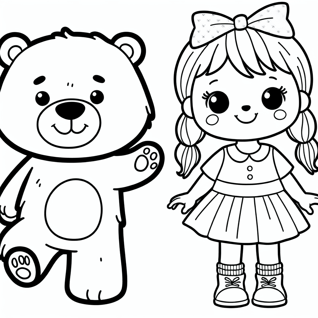 masha bear coloring pages