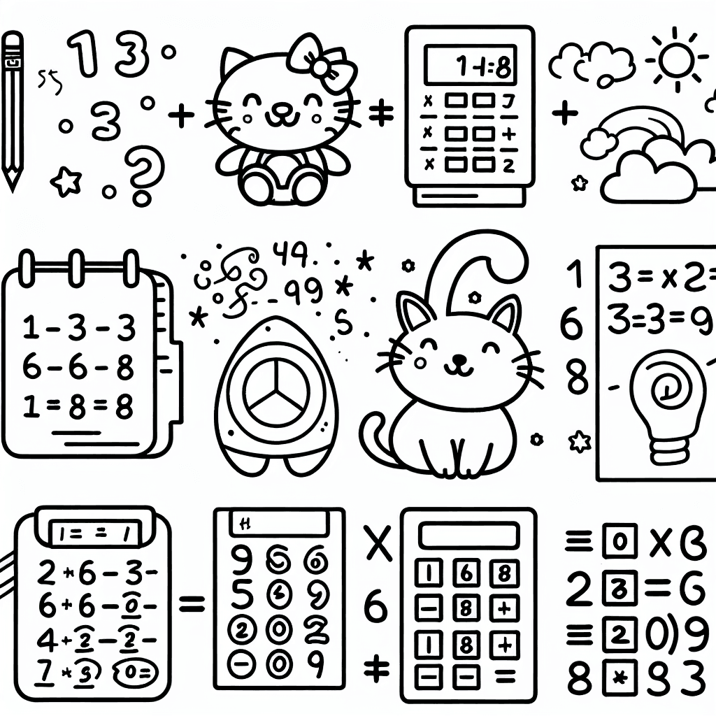 math problems coloring pages