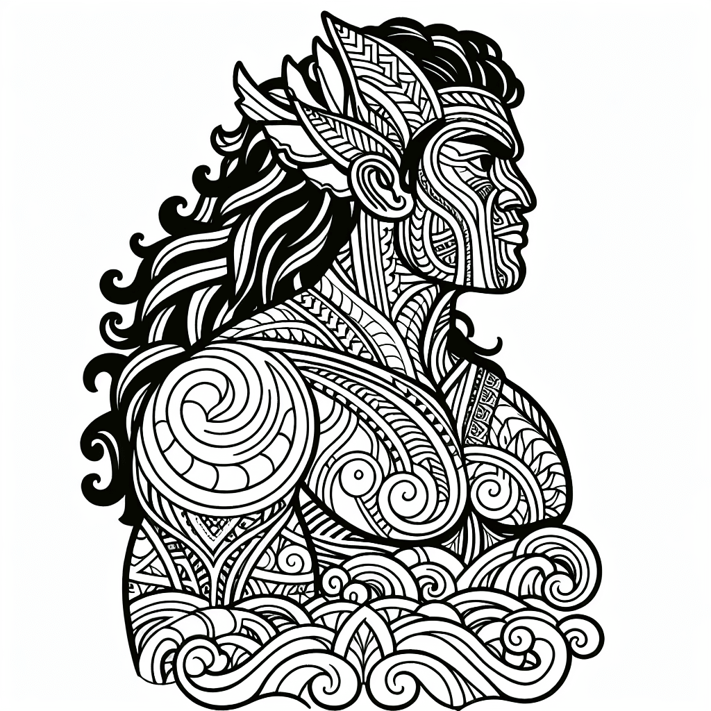 Additional maui coloring page 1