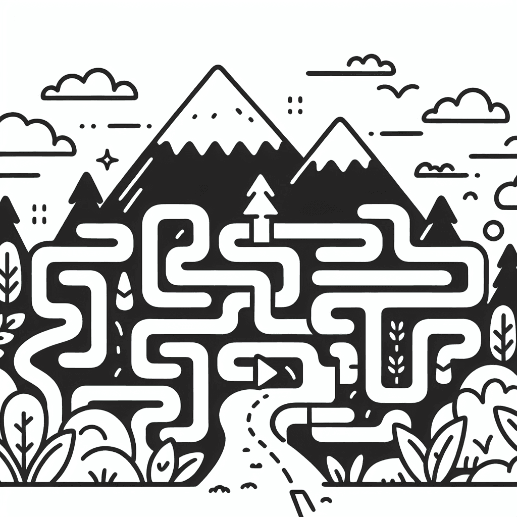 maze adventure coloring pages