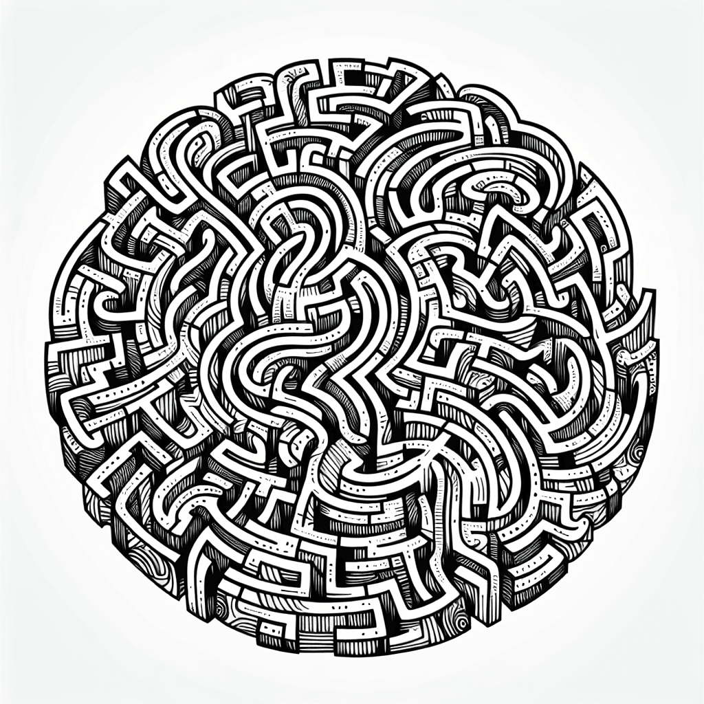 Additional maze adventure coloring page 2