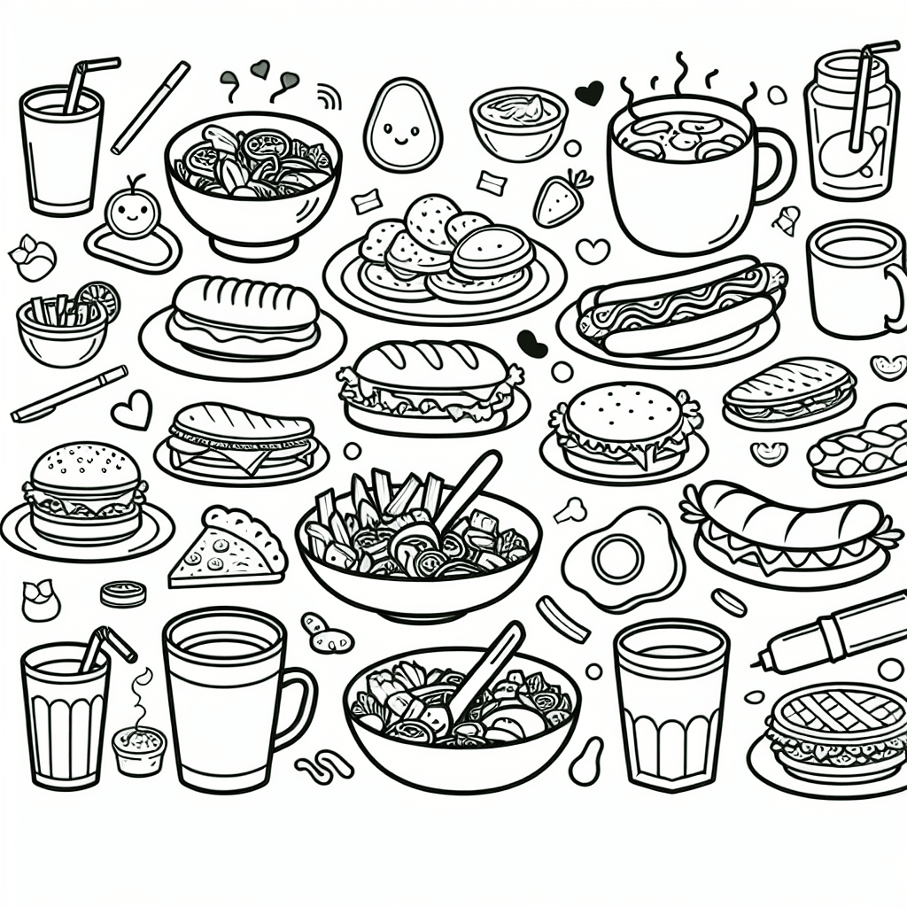 meals coloring pages