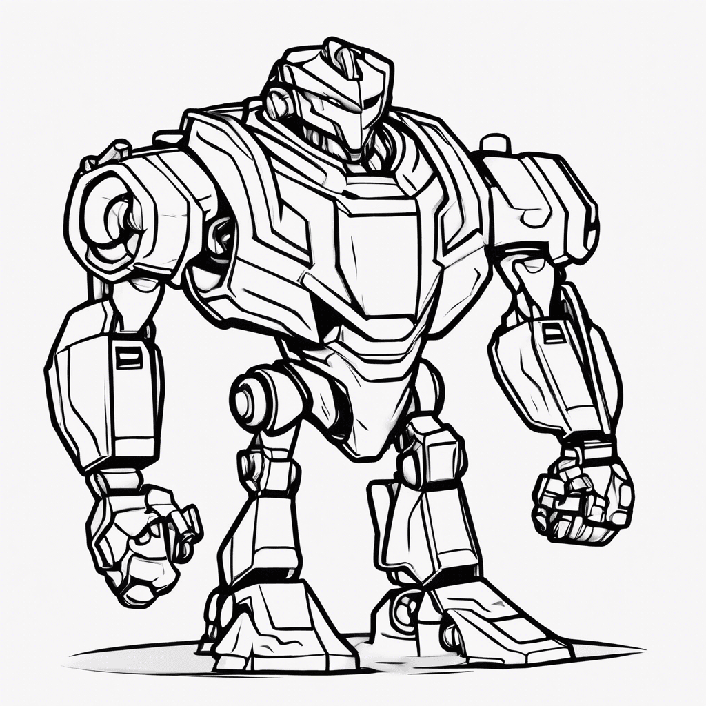 Additional mech warrior coloring page 2