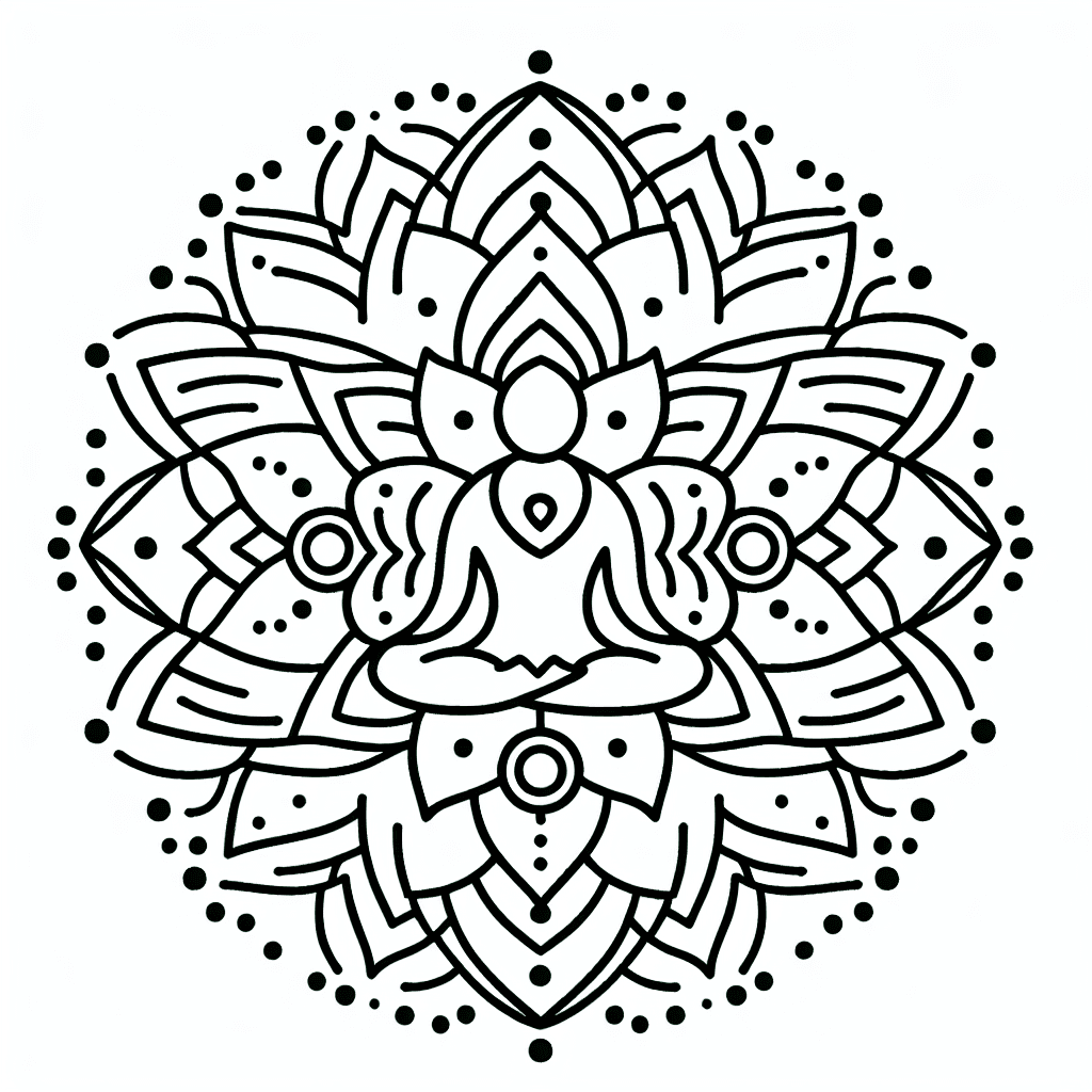 meditation mandala coloring pages